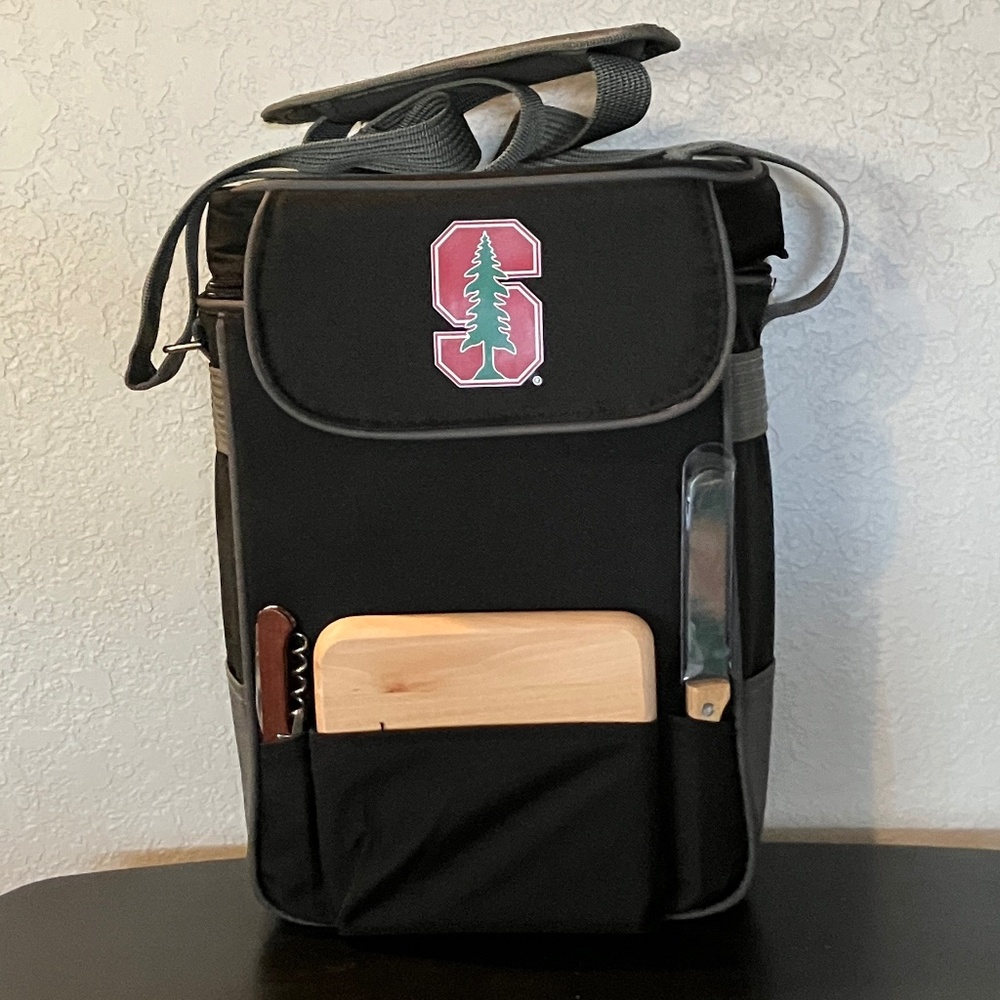 Wine Tote Insulated Cooler + Cheese Board & Tools Set